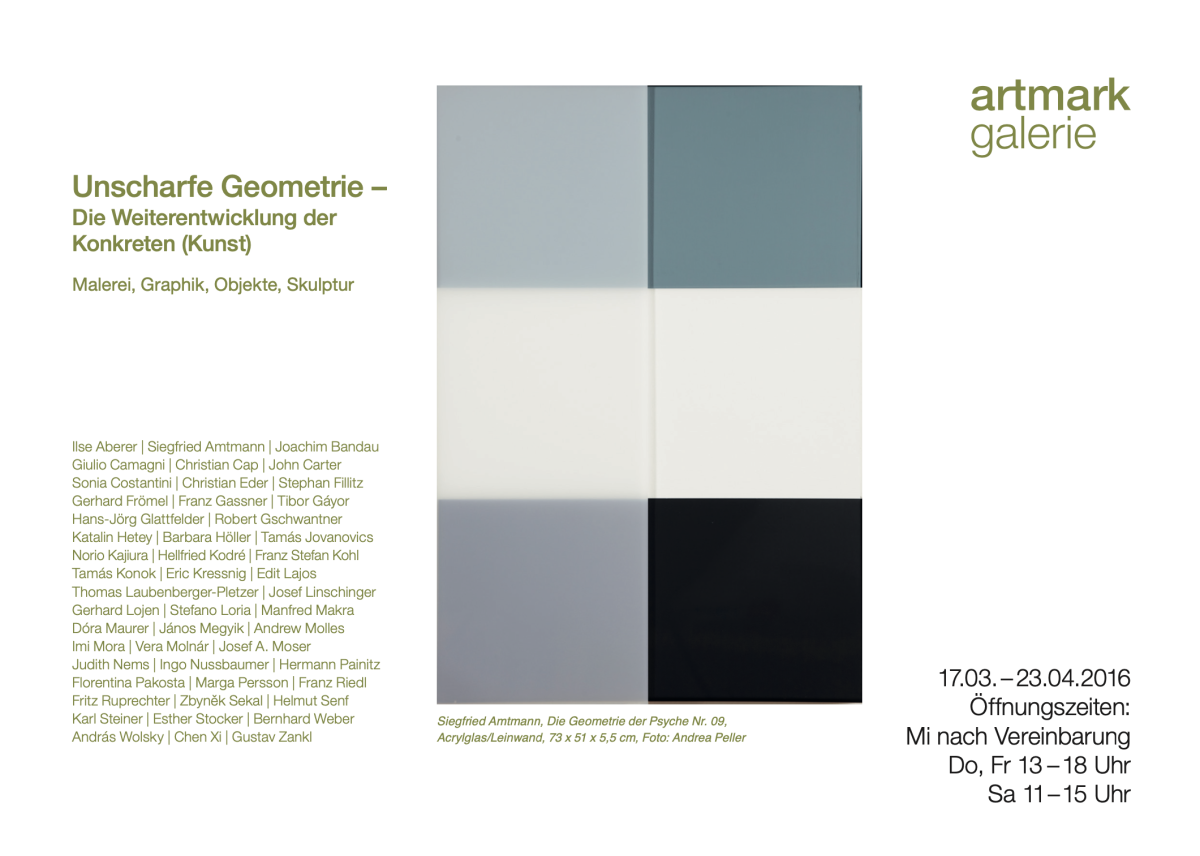 2016- Unscharfe Geometrie, Artmark Galerie, Vienna, A